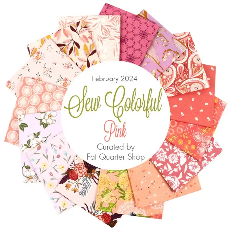 Limited Time February 2024 Sew Colorful Pink Fat Quarter Bundle | Fat Quarter Shop Exclusive
