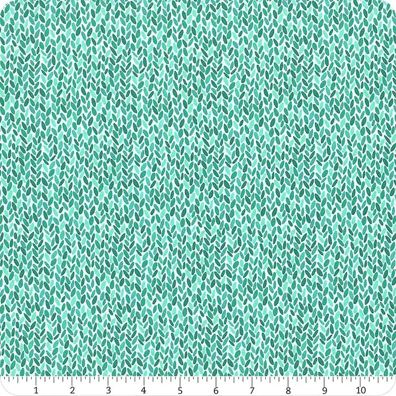 Secret Garden Teal Leaves Yardage | SKU# 13697-54 Mega Sale