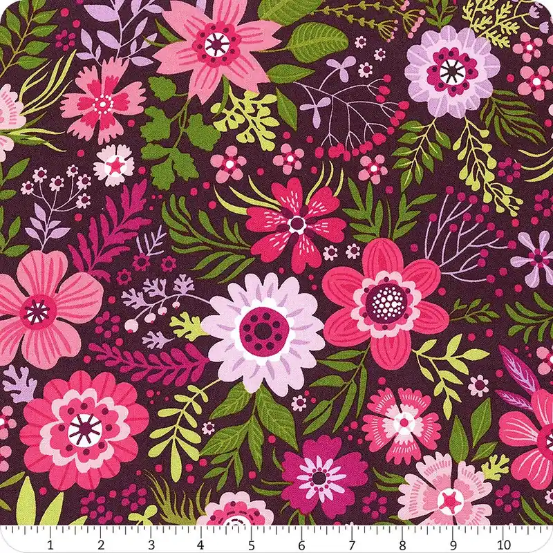Secret Garden Aubergine Main Yardage | SKU# 13693-86 No Minimum Order