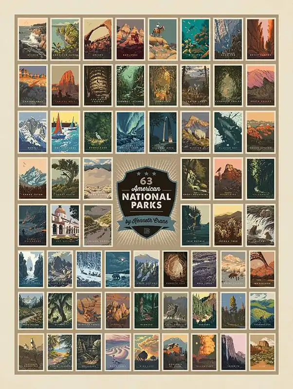 National Parks American National Parks Quilt Panel | SKU# PD13303-PANEL Wholesale