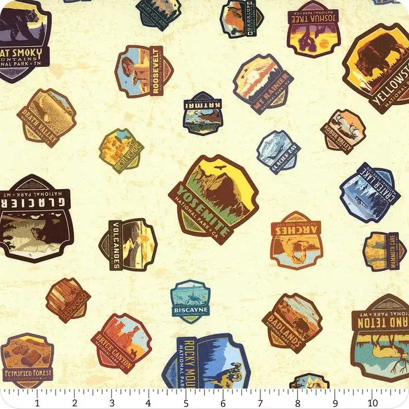 Reduced Price National Parks Cream Patches Yardage | SKU# C8782-CREAM