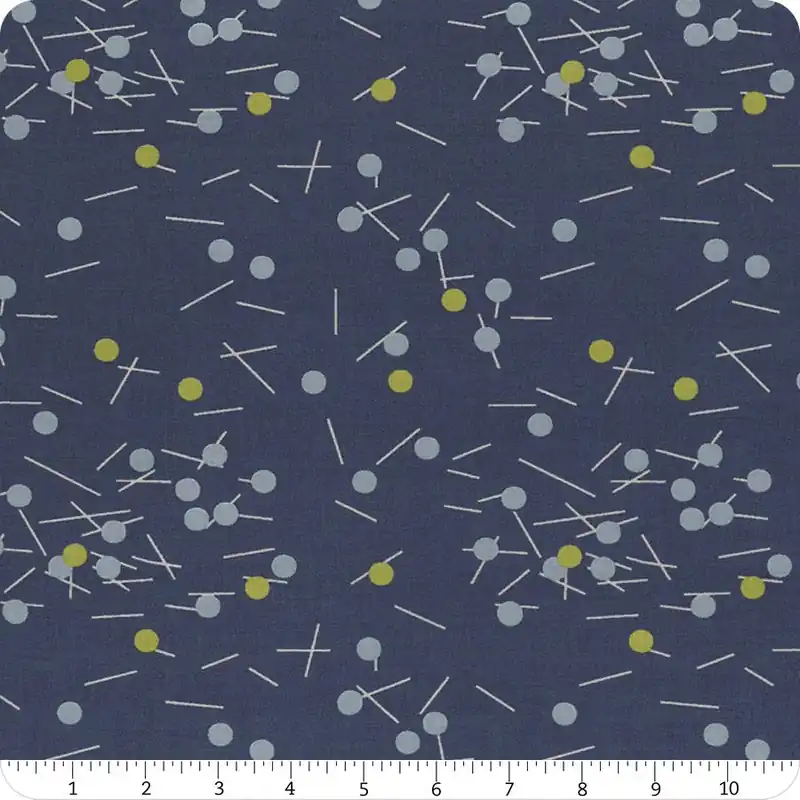 Markdown Bluish Blueprint Pins and Buttons Yardage | SKU# 1825-16