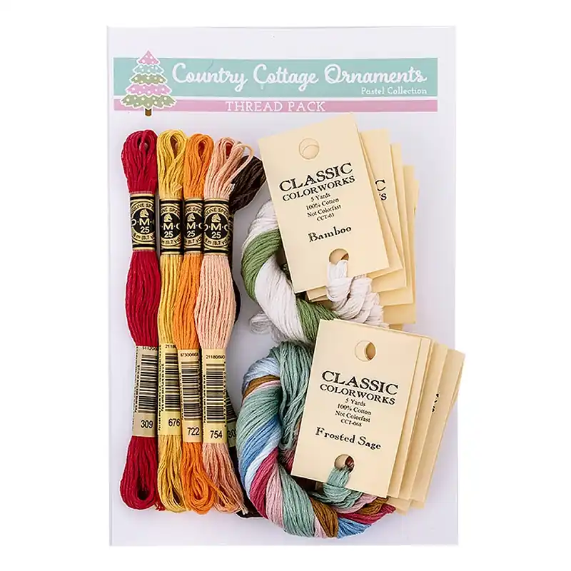Today Only Country Cottage Ornaments Pastel Collection Thread Pack | Fat Quarter Shop Exclusive