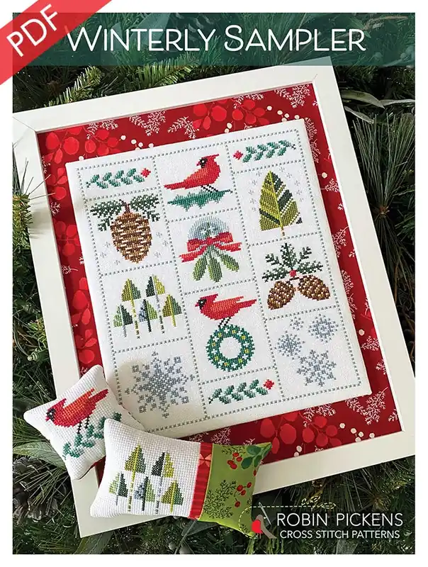 Winterly Sampler Downloadable PDF Cross Stitch Pattern | Robin Pickens Order Now