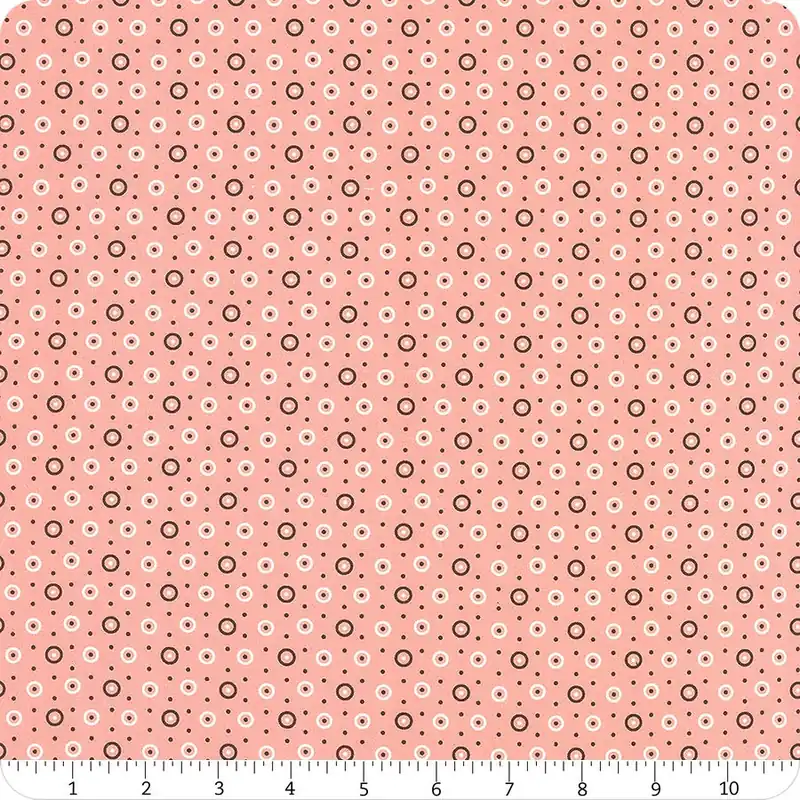 Low Price Bonny Coral Dot and Circle Yardage | SKU# 53643-8