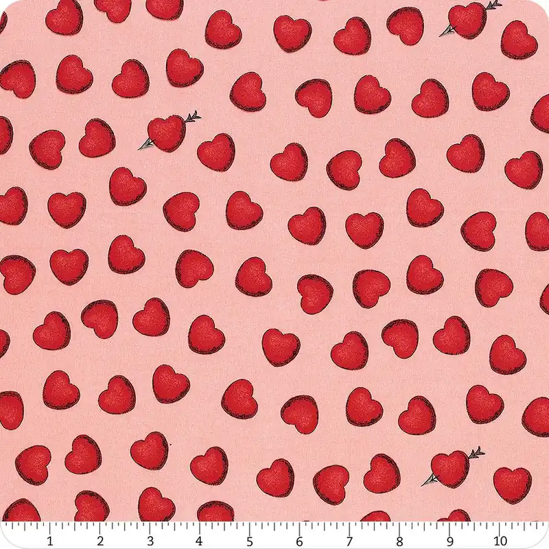 Fast Shipping All My Heart Pink Heart Toss Yardage | SKU# C14133-PINK