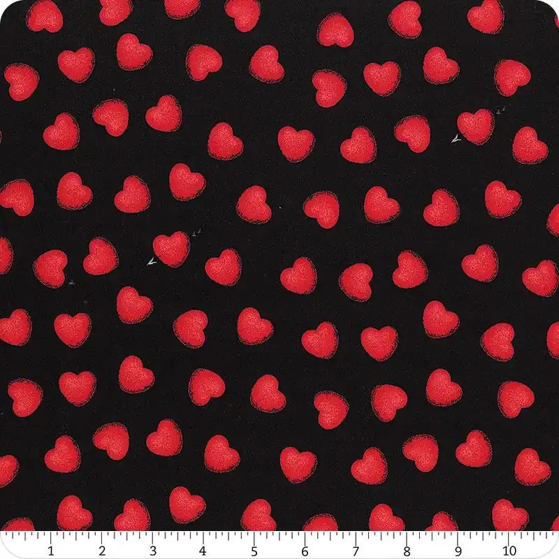 All My Heart Black Heart Toss Yardage | SKU# C14133-BLACK Weekend Sale