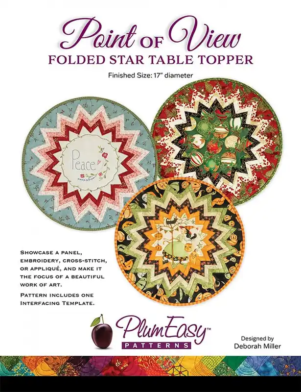 Point of View Folded Star Table Topper Pattern | Plum Easy Patterns #P268-POINTOFVIEW Big Sale