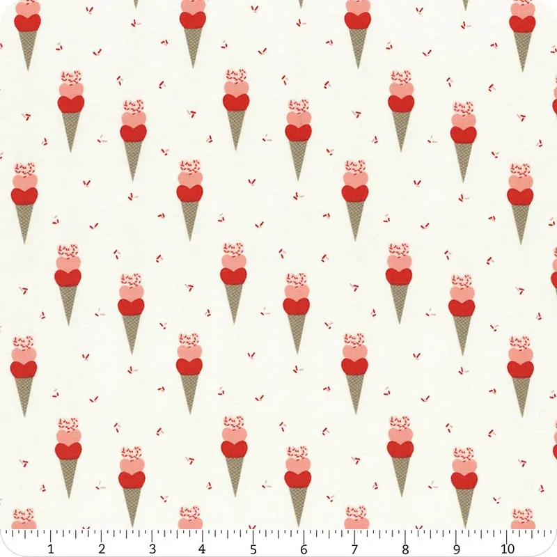 Genuine I Love Us Cream Cones Yardage | SKU# C13961-CREAM