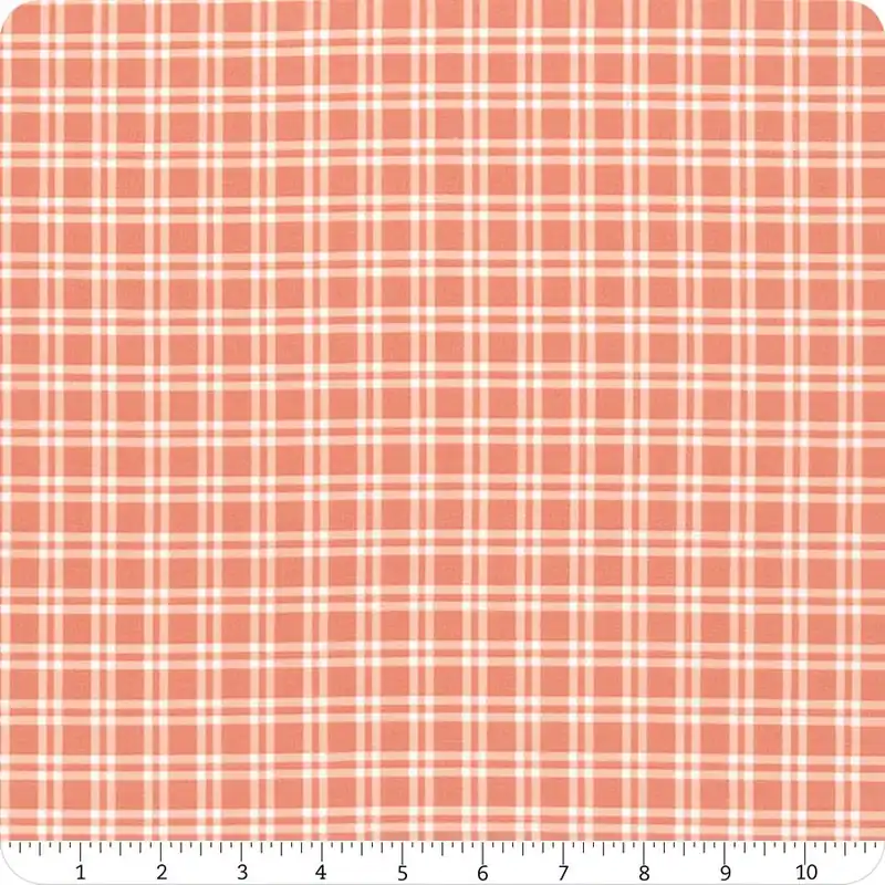 Express Delivery I Love Us Coral Plaid Yardage | SKU# C13968-CORAL